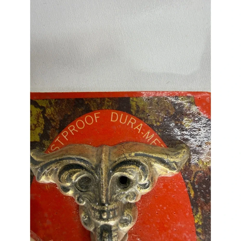 Vintage 1968 American Tack Hardware Deco Room Tassel Wall Hook Brass Dura-Metal